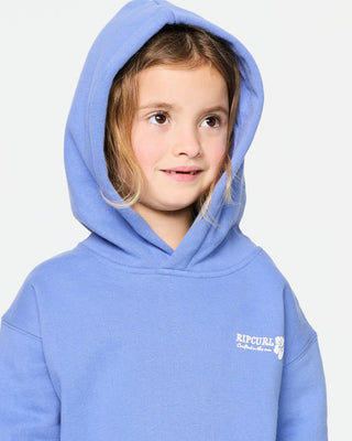 Rip Curl Girl's (1-8) Surf Puff Heritage Hood - Mid Blue