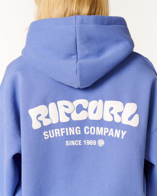 Rip Curl Women's Surf Puff Heritage Hood - Mid Blue