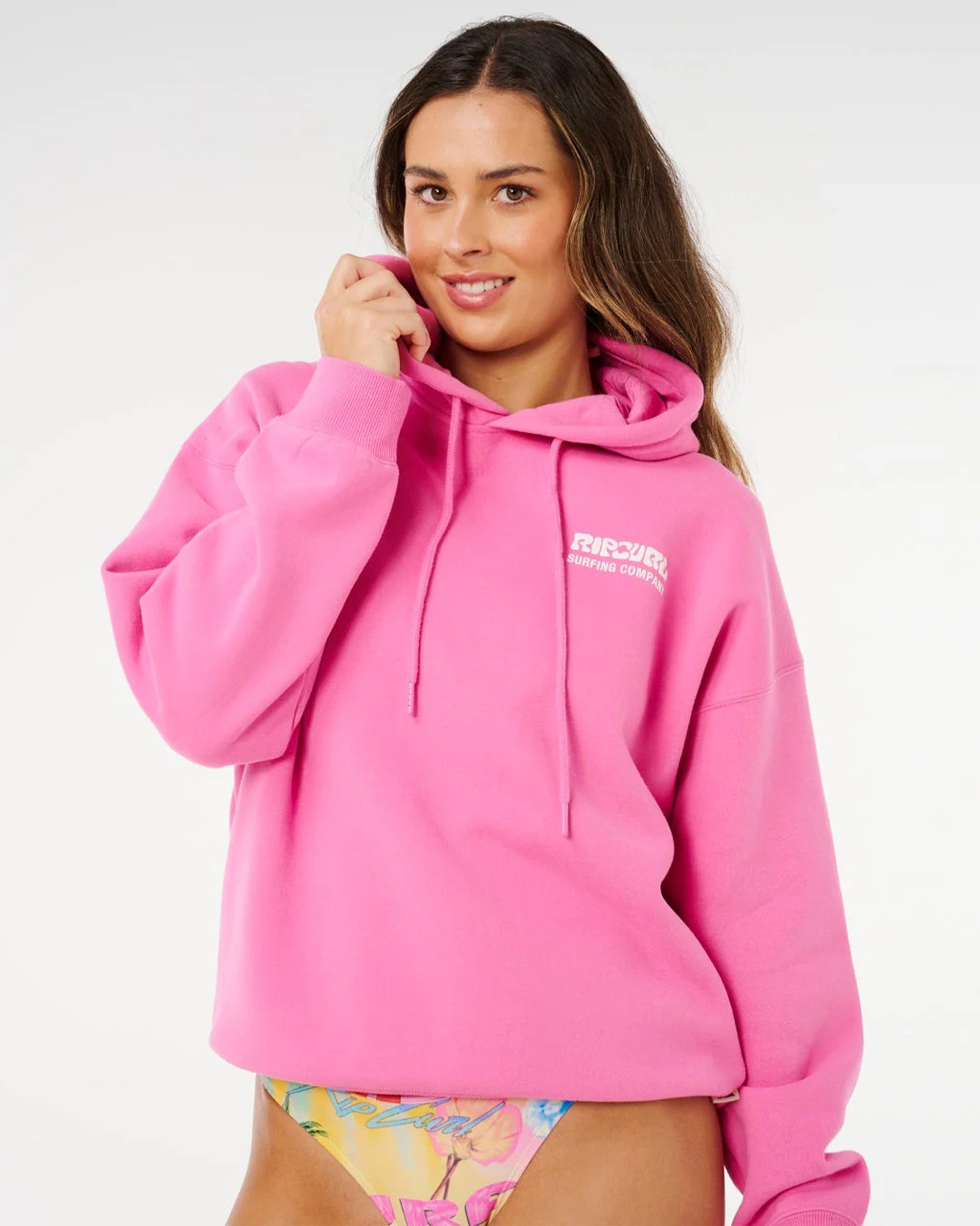 Rip Curl Women's Surf Puff Heritage Hood - Super Pink