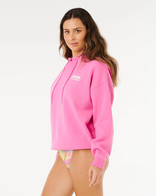 Rip Curl Women's Surf Puff Heritage Hood - Super Pink