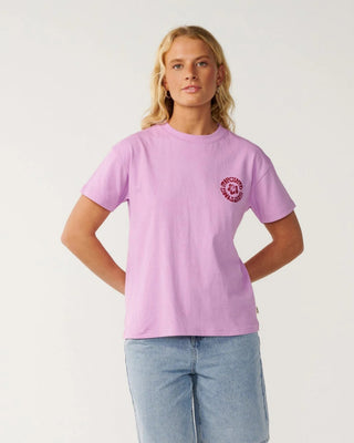 Rip Curl Women's Surf Puff Party Pack Relaxed Tee - Bright Lilac