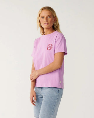 Rip Curl Women's Surf Puff Party Pack Relaxed Tee - Bright Lilac