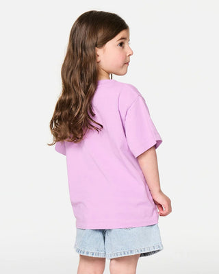 Rip Curl Girl's (1-8) Surf Puff Standard Tee - Bright Lilac
