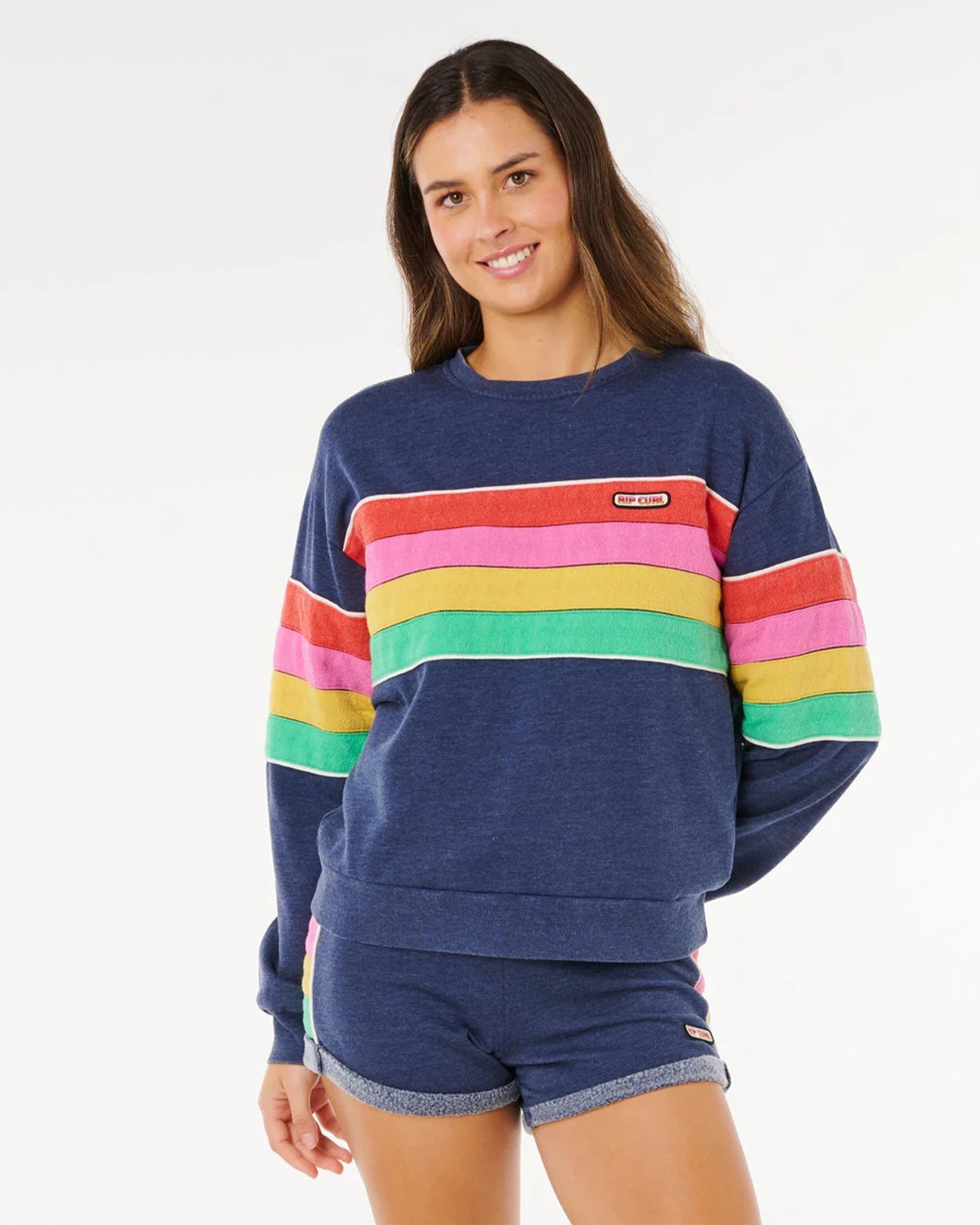 Rip Curl Women's Surf Revival Relaxed Crew - Dark Navy