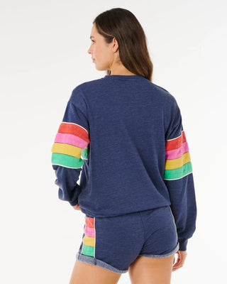 Rip Curl Women's Surf Revival Relaxed Crew - Dark Navy
