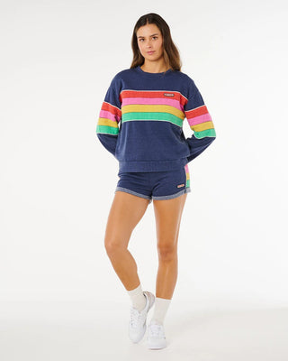 Rip Curl Women's Surf Revival Relaxed Crew - Dark Navy