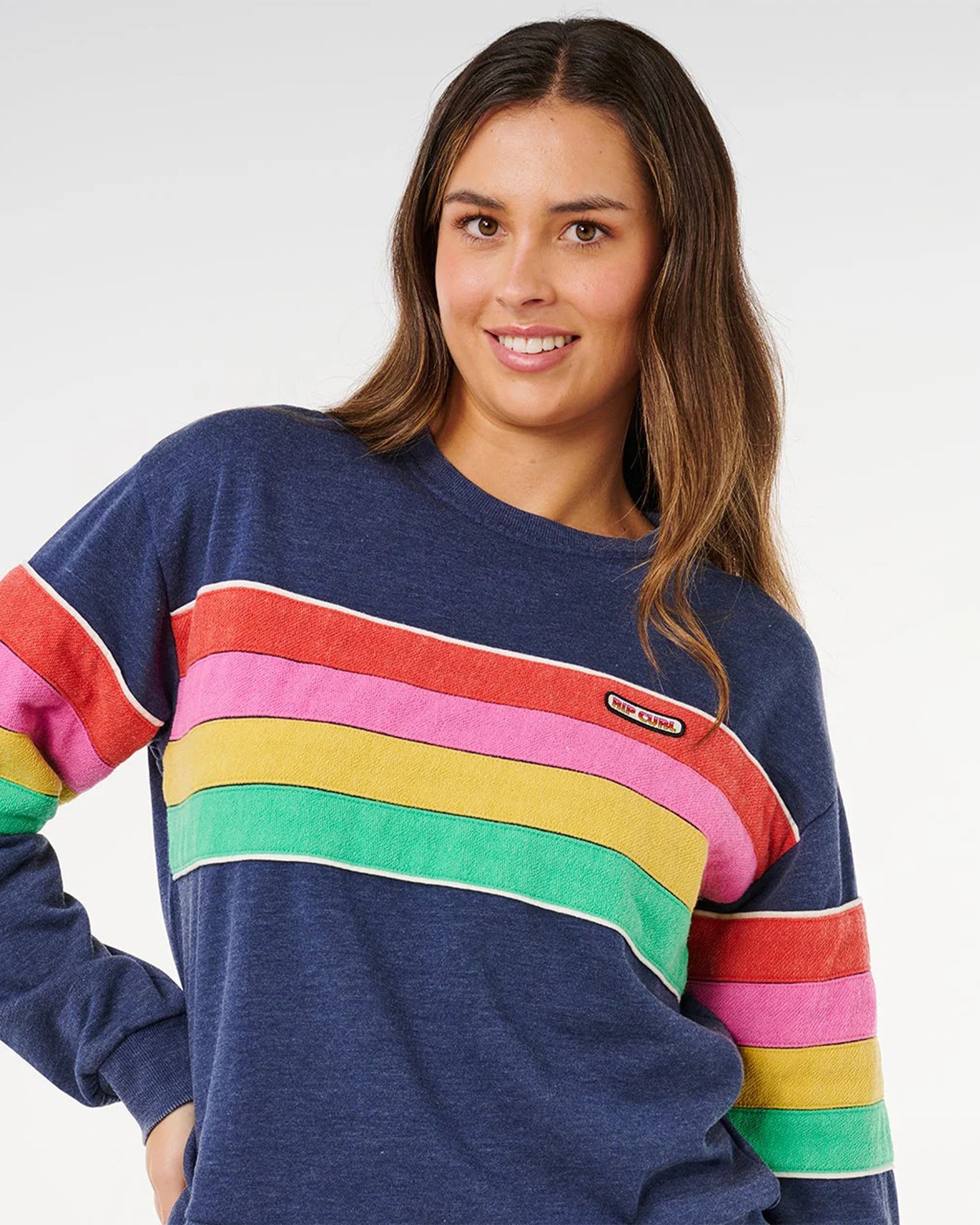 Rip Curl Women's Surf Revival Relaxed Crew - Dark Navy