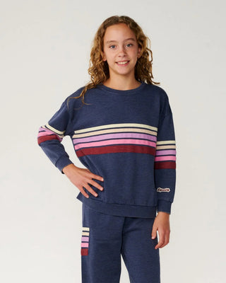 Rip Curl Girl's Surf Revival Crew - Navy