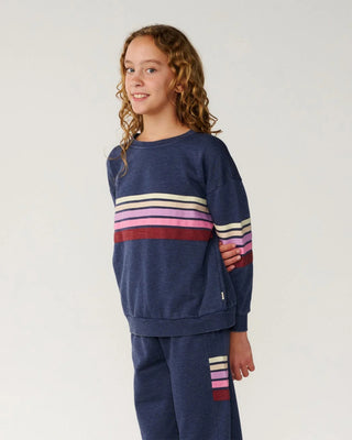 Rip Curl Girl's Surf Revival Crew - Navy