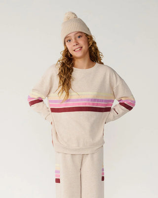 Rip Curl Girl's Surf Revival Crew - Oatmeal Marle