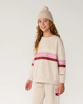 Rip Curl Girl's Surf Revival Crew - Oatmeal Marle