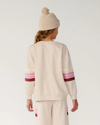 Rip Curl Girl's Surf Revival Crew - Oatmeal Marle