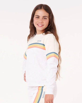 Rip Curl Girl's (8-16) Surf Revival Crew - Grey Marle