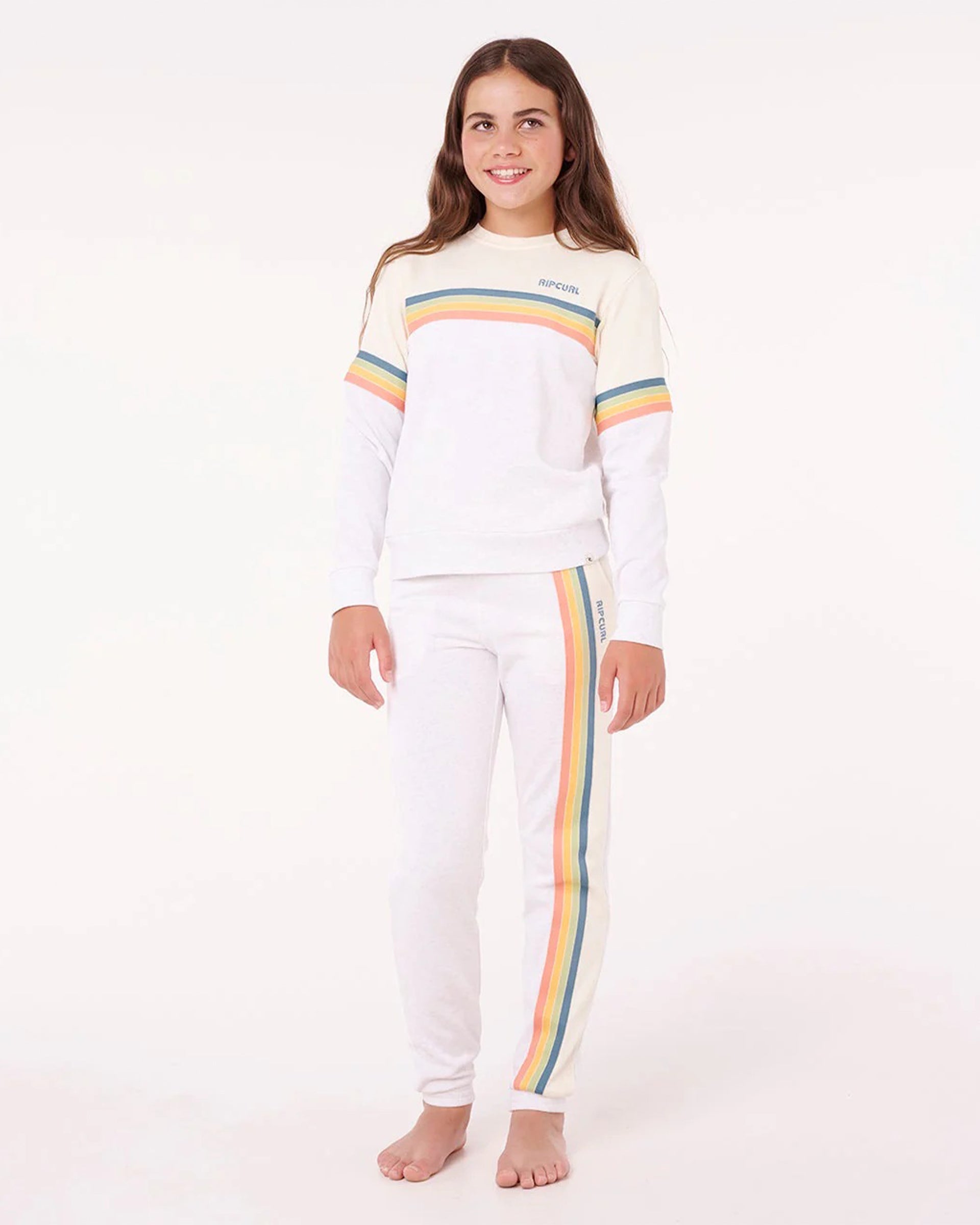 Rip Curl Girl's (8-16) Surf Revival Crew - Grey Marle