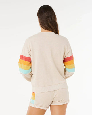 Rip Curl Women's Surf Revival Relaxed Crew - Oatmeal
