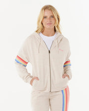 Rip Curl Women's Surf Revival Zip Through Jacket - Oatmeal Marle