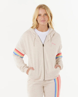 Rip Curl Women's Surf Revival Zip Through Jacket - Oatmeal Marle