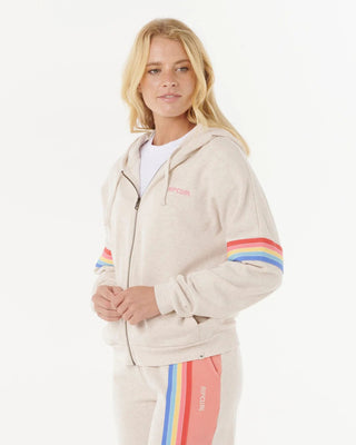 Rip Curl Women's Surf Revival Zip Through Jacket - Oatmeal Marle