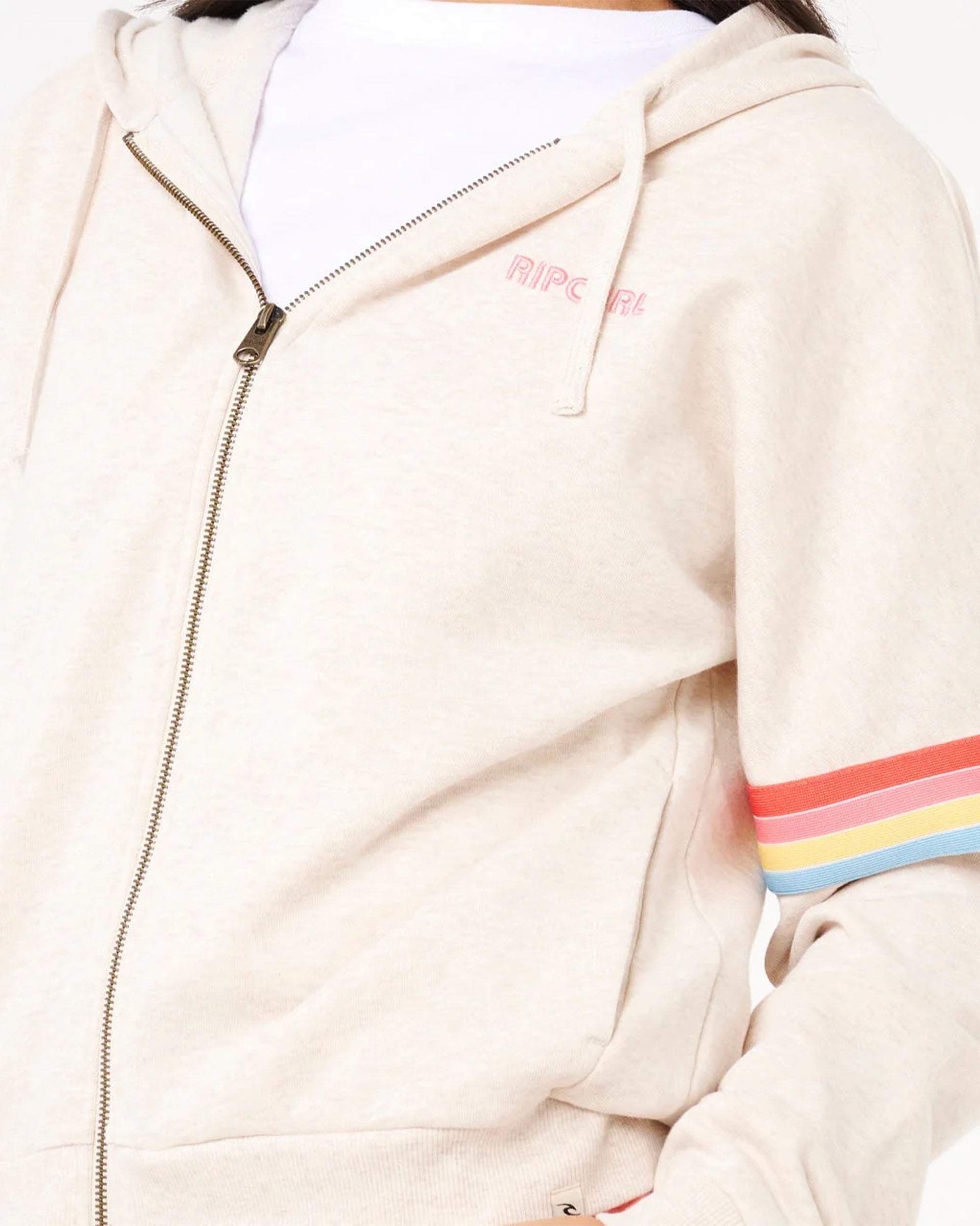 Rip Curl Women's Surf Revival Zip Through Jacket - Oatmeal Marle