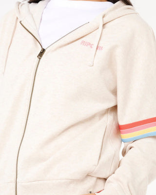 Rip Curl Women's Surf Revival Zip Through Jacket - Oatmeal Marle