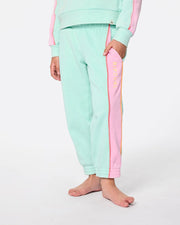 Rip Curl Girl's (0-6) Surf Revival Track Pant - Light Aqua