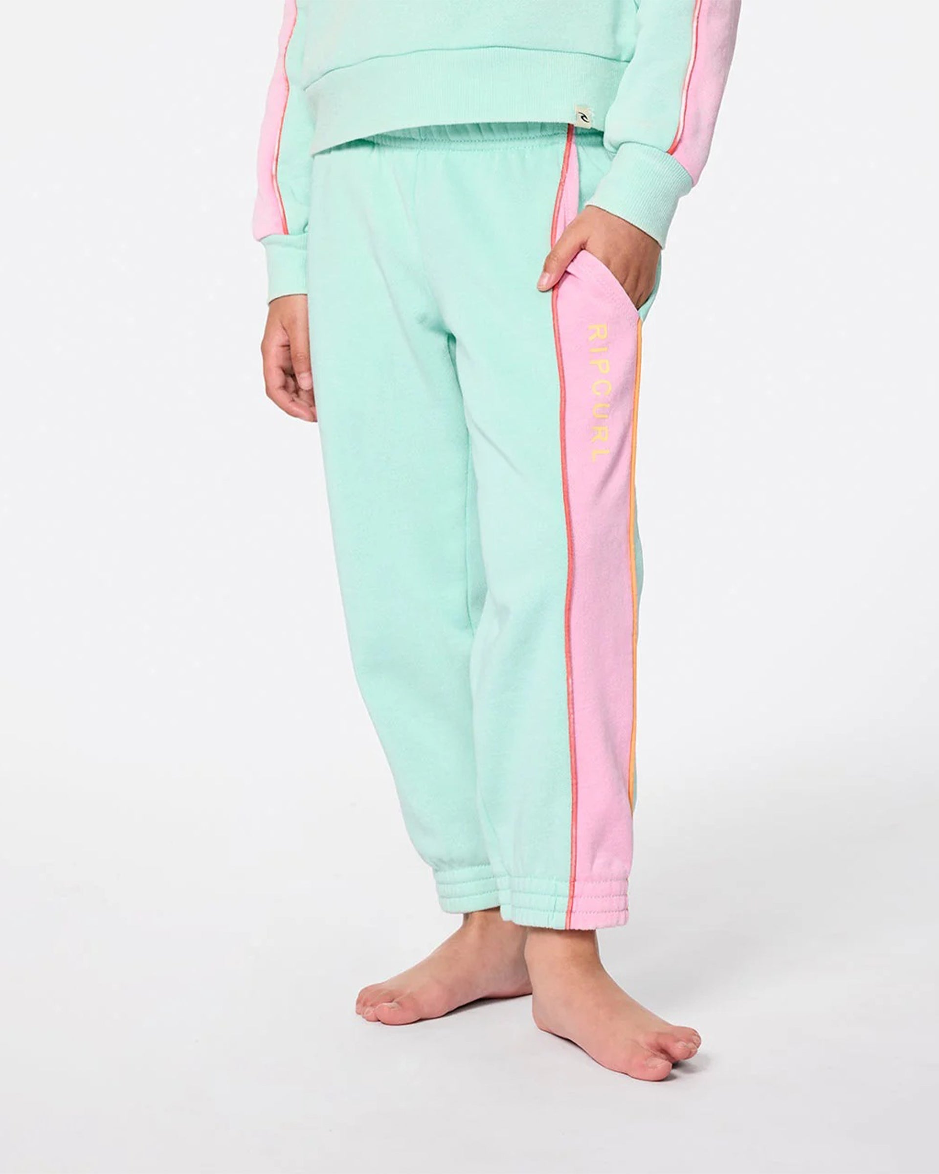 Rip Curl Girl's (0-6) Surf Revival Track Pant - Light Aqua