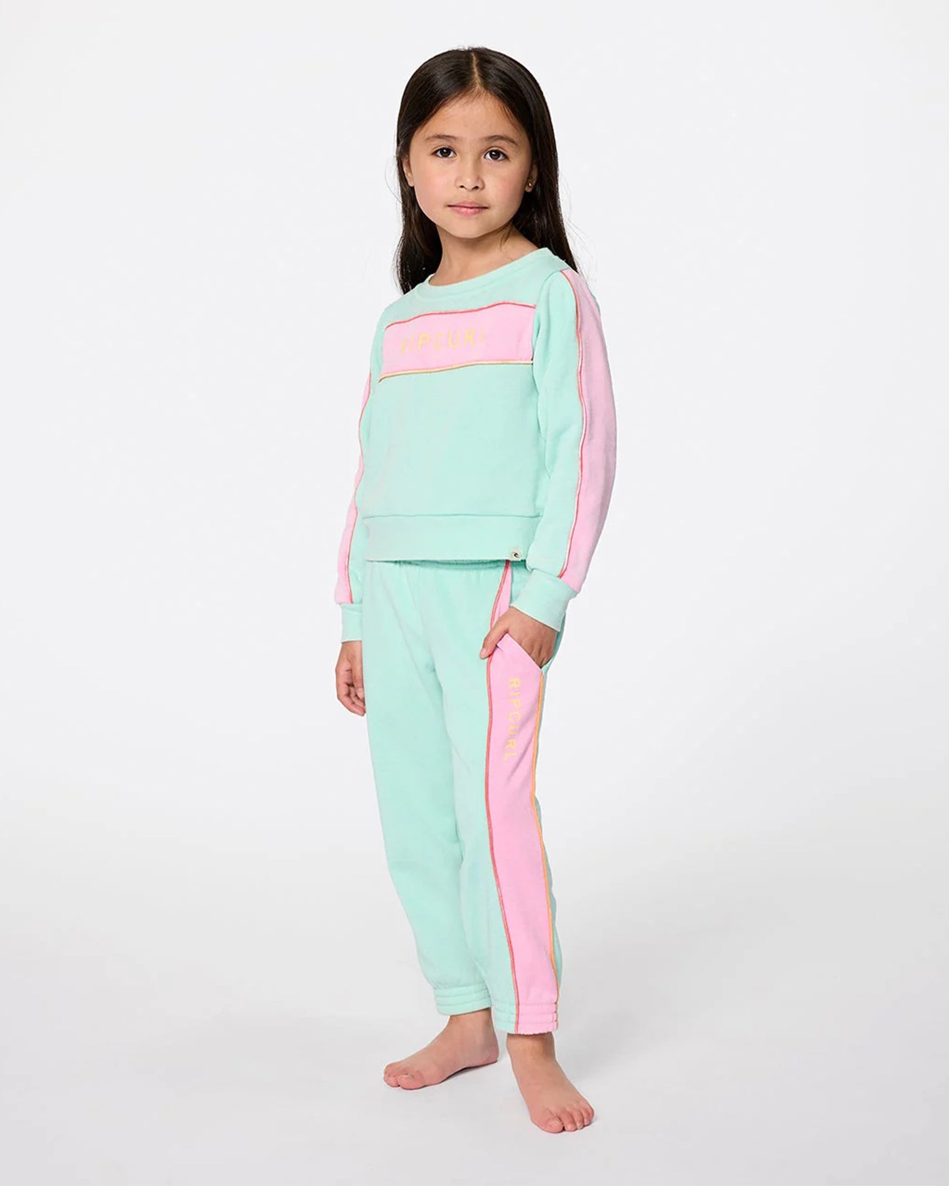 Rip Curl Girl's (0-6) Surf Revival Track Pant - Light Aqua