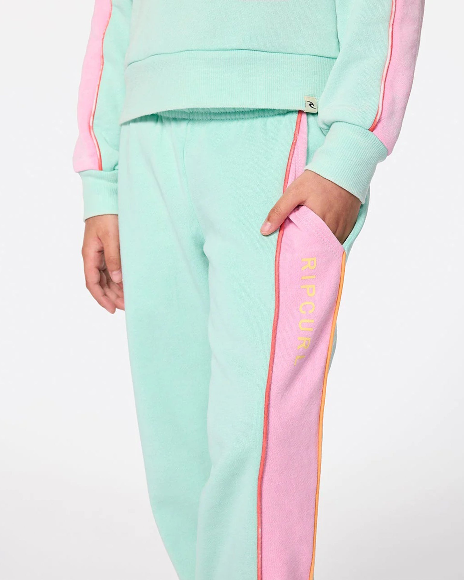 Rip Curl Girl's (0-6) Surf Revival Track Pant - Light Aqua