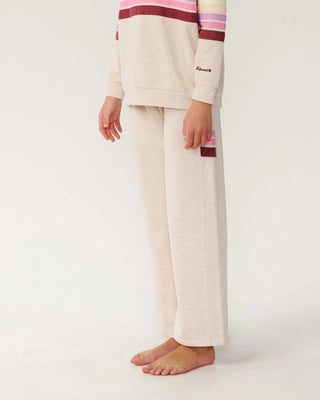 Rip Curl Girl's Surf Revival Track Pant - Oatmeal Marle