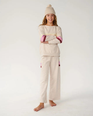 Rip Curl Girl's Surf Revival Track Pant - Oatmeal Marle