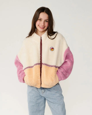 Rip Curl Girl's (8-16) Surf Revival Zip Through Polar - Shell