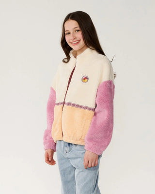 Rip Curl Girl's (8-16) Surf Revival Zip Through Polar - Shell