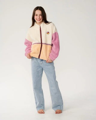 Rip Curl Girl's (8-16) Surf Revival Zip Through Polar - Shell