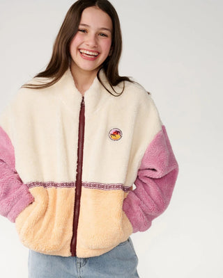 Rip Curl Girl's (8-16) Surf Revival Zip Through Polar - Shell