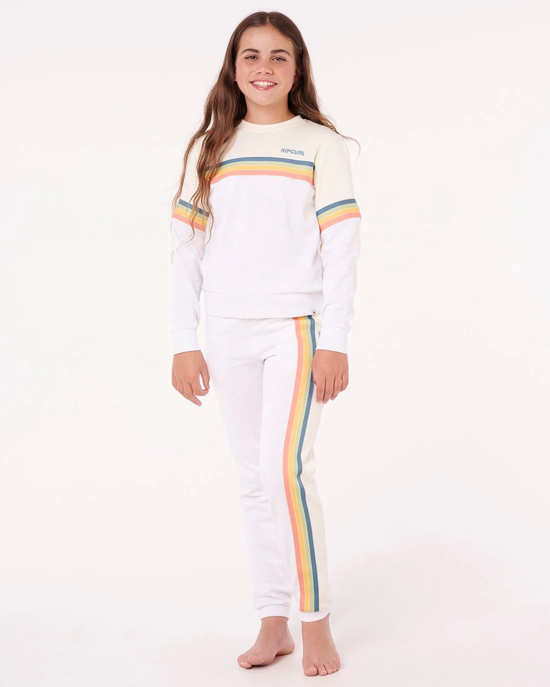 Rip Curl Girl's (8-16) Surf Revival Track Pant - Grey Marle