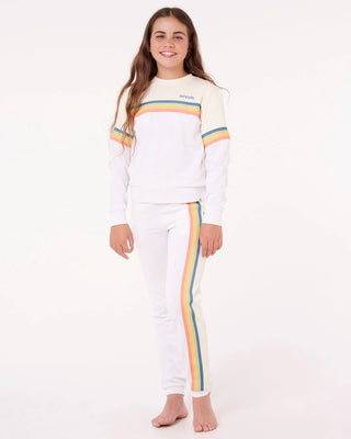 Rip Curl Girl's (8-16) Surf Revival Track Pant - Grey Marle