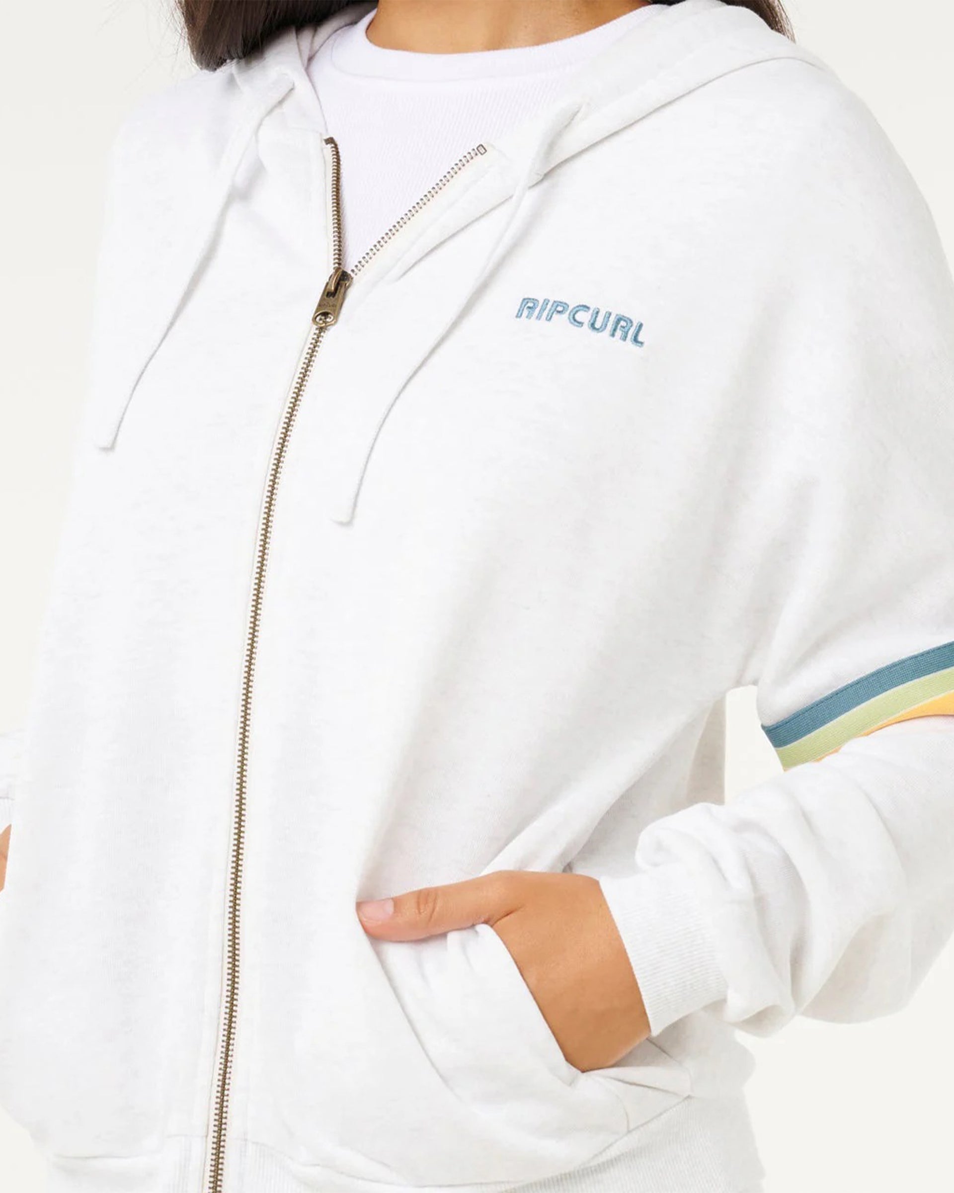 Women's Surf Revival Zip Through Jacket - Grey Marle