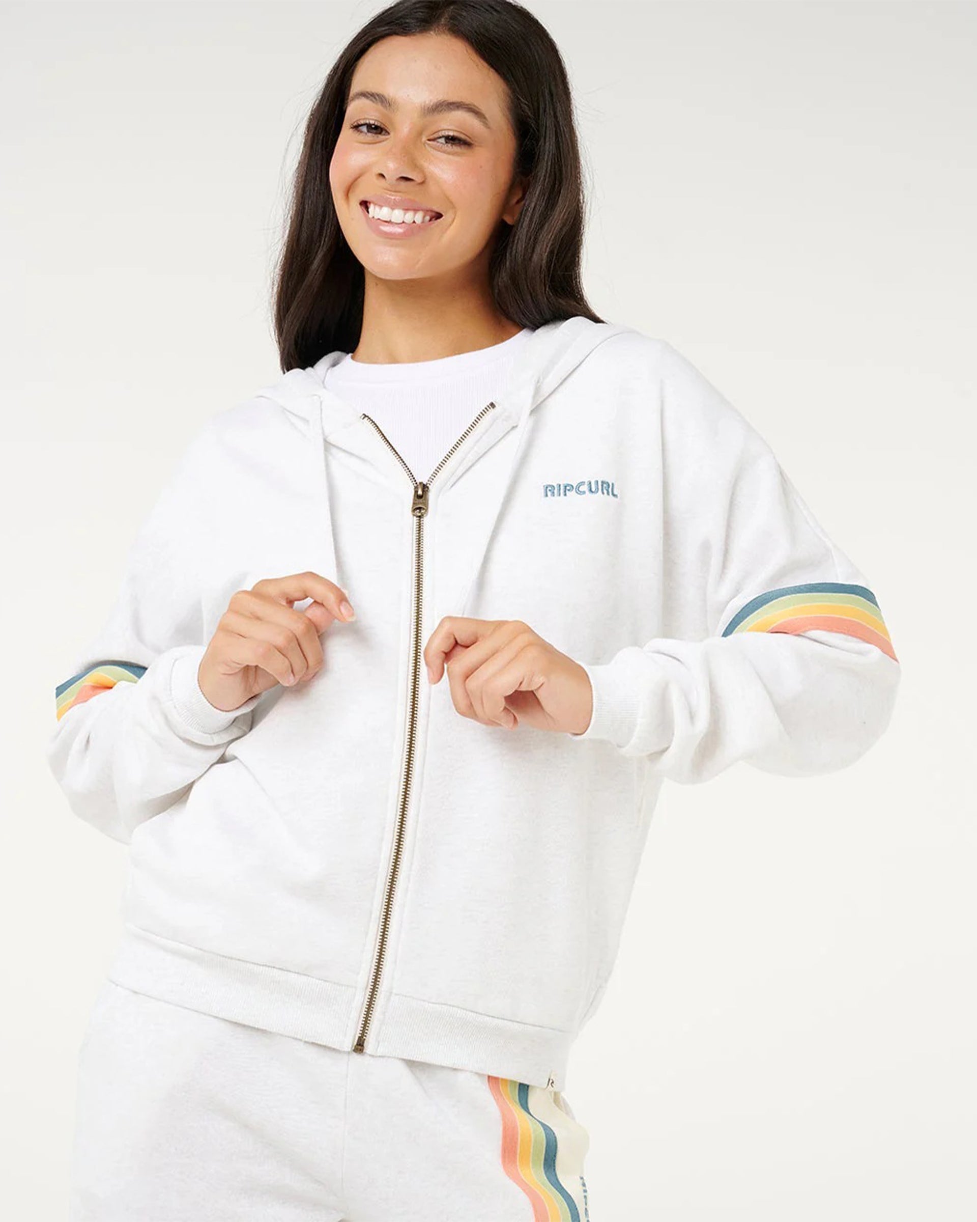 Women's Surf Revival Zip Through Jacket - Grey Marle