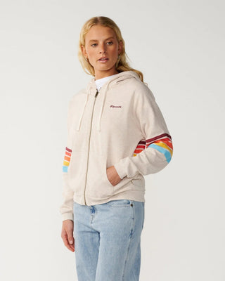 Rip Curl Women's Surf Revival Relaxed Zip Thru - Oatmeal Marle