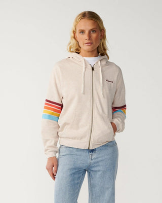 Rip Curl Women's Surf Revival Relaxed Zip Thru - Oatmeal Marle