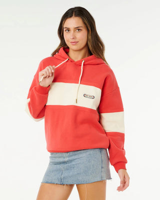Rip Curl Women's Surf Side Heritage Hood -Deep Red