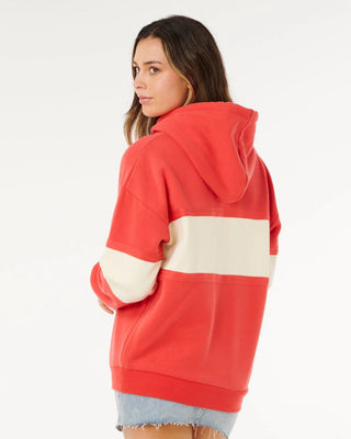 Rip Curl Women's Surf Side Heritage Hood -Deep Red