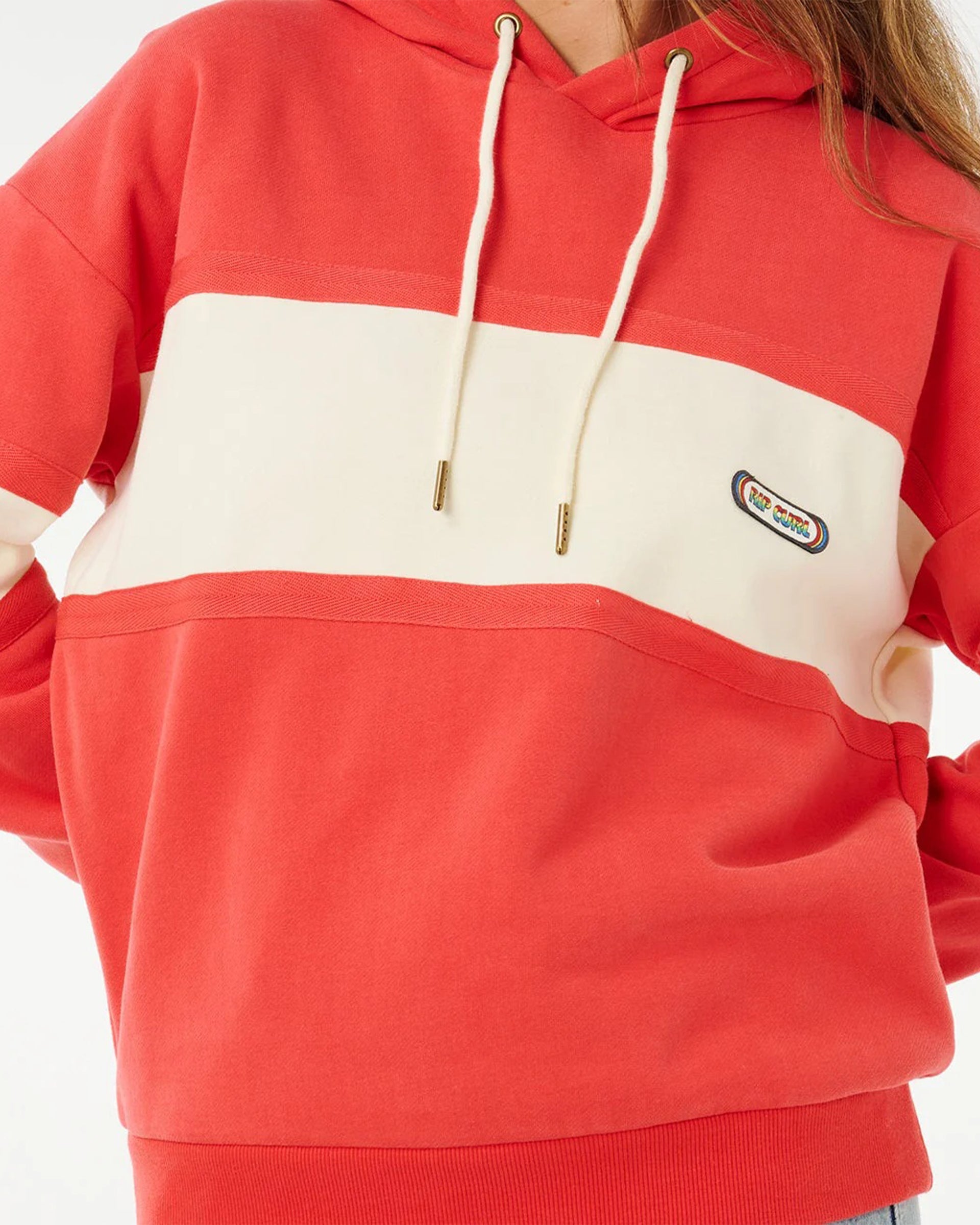Rip Curl Women's Surf Side Heritage Hood -Deep Red