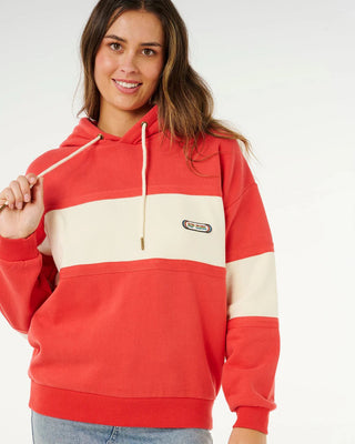 Rip Curl Women's Surf Side Heritage Hood -Deep Red