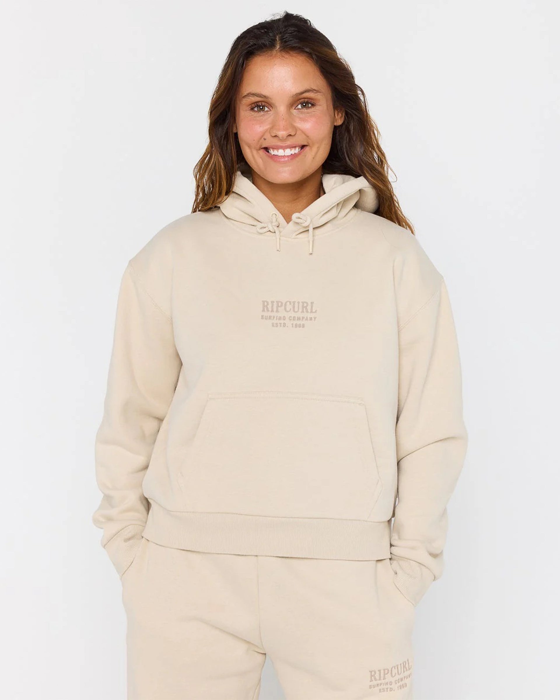 Rip Curl Women's Surf Staple Relaxed Hoodie - Natural