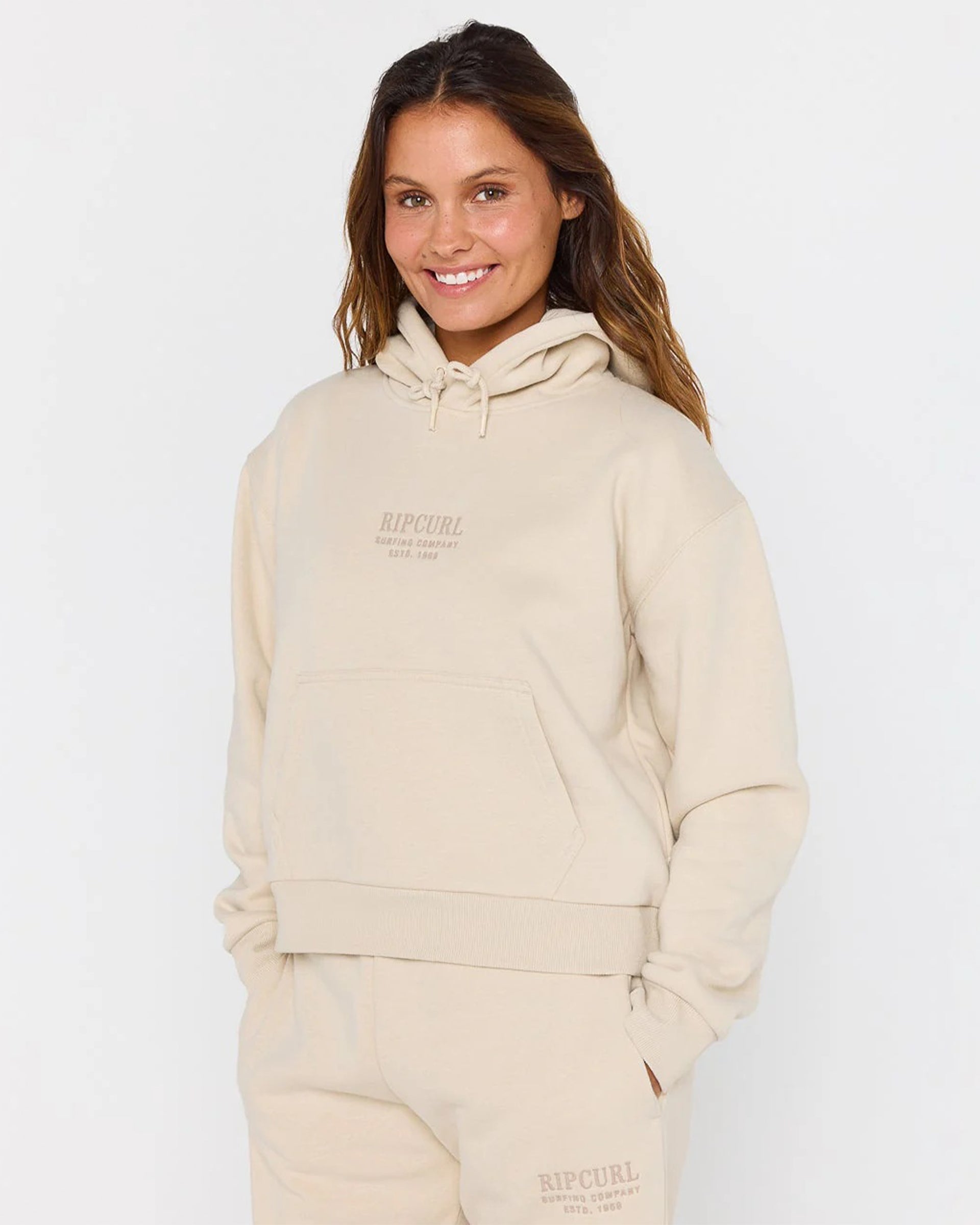 Rip Curl Women's Surf Staple Relaxed Hoodie - Natural