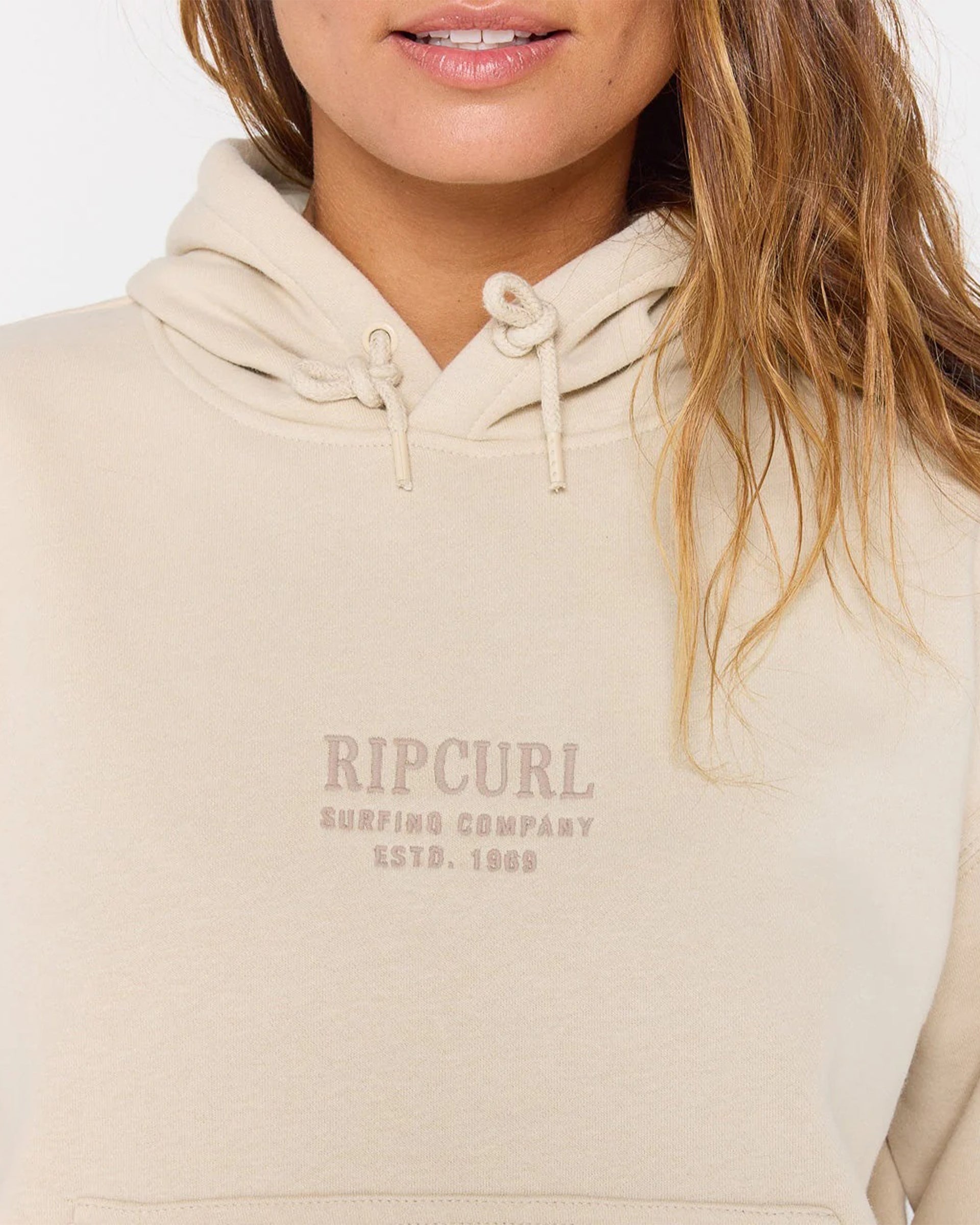 Rip Curl Women's Surf Staple Relaxed Hoodie - Natural