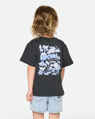 Rip Curl Girl's (1-8) The Road Trip Tee - Washed Black