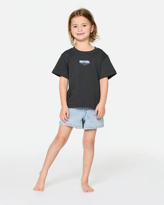 Rip Curl Girl's (1-8) The Road Trip Tee - Washed Black