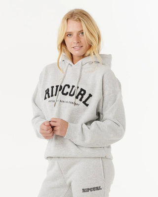 Rip Curl Women's Varsity Hoodie - Grey Marle/Black